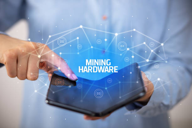 istock Businessman holding a foldable smartphone, new technology concept 1215379489