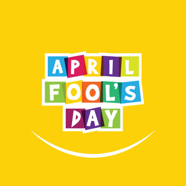 April fool's day, Typography, Colorful, flat design stock illustration April fool's day, Typography, Colorful, flat design stock illustration april fools day calendar stock illustrations