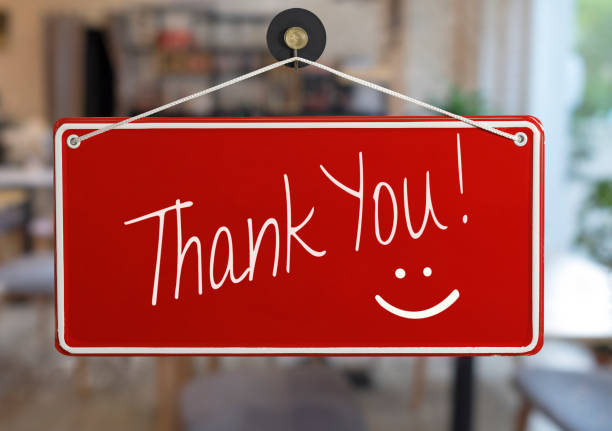 Thank You Message On Cafe Open / Close Banner.