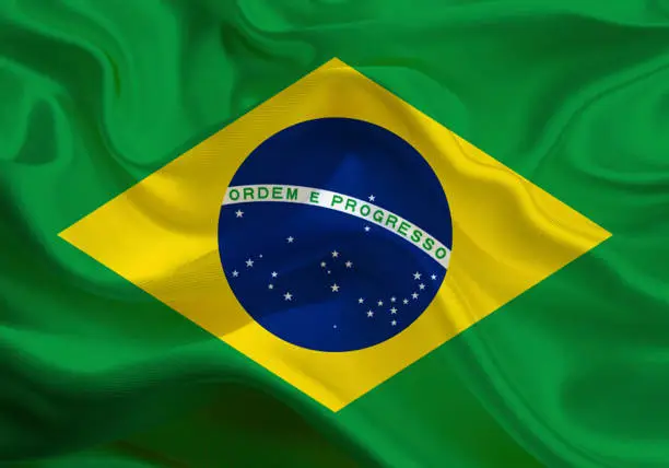 Brazil flag silk shiny