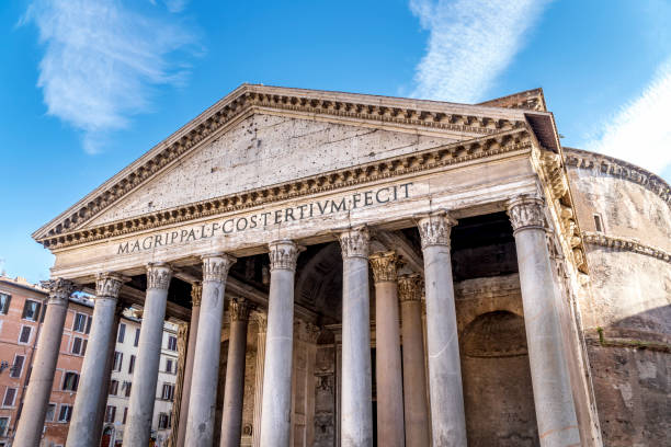 판테온 인 로마, 이탈리아 - ancient rome pantheon rome church dome 뉴스 사진 이미지