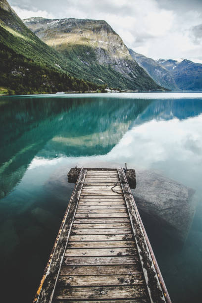 istock Lovatnet Lake views around Geiranger, in Norway 1215405686