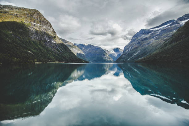 istock Lovatnet Lake views around Geiranger, in Norway 1215406875