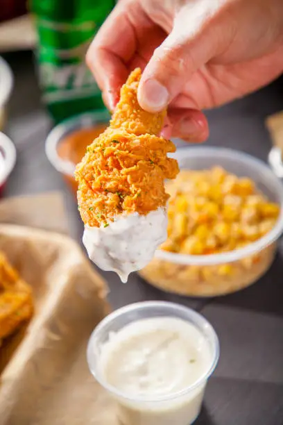 Photo of Fried Chicken and Dipping Sauce