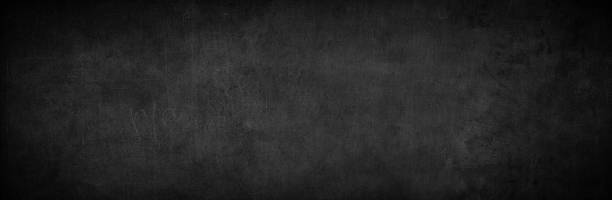 istock Blank wide screen Real chalkboard background texture in college concept for back to school panoramic wallpaper for black friday white chalk text draw graphic. Empty surreal room wall blackboard pale. 1215414147