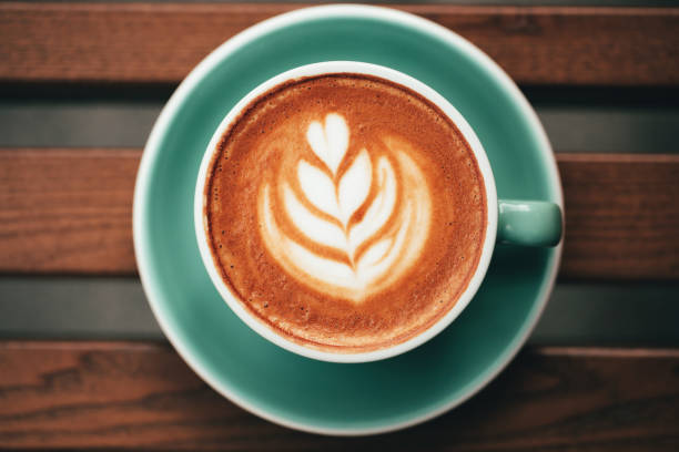 istock Cup of cappuccino with beautiful foam, overview. 1215414922