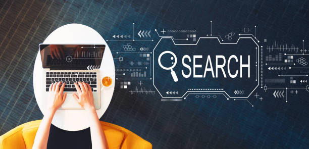 istock Searching theme with person using a laptop 1215417031