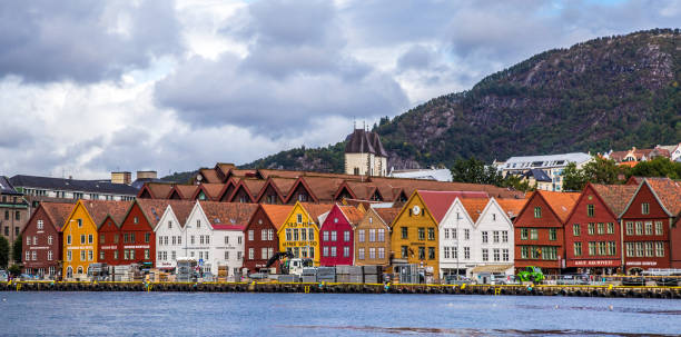 istock Bergen city, and its throne hall museum in Norway 1215418432