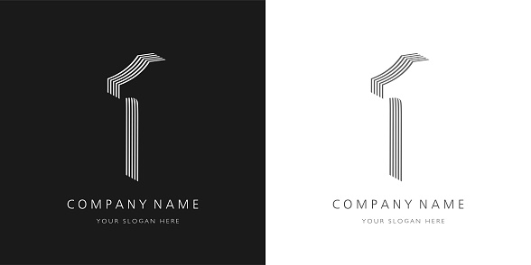 1 logo number modern design