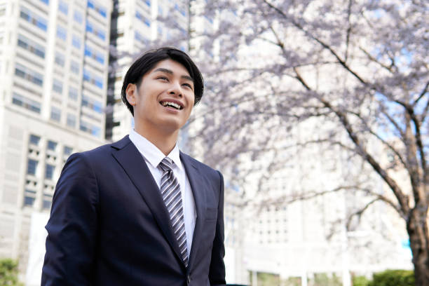 istock A smiling Japanese businessman 1215423078
