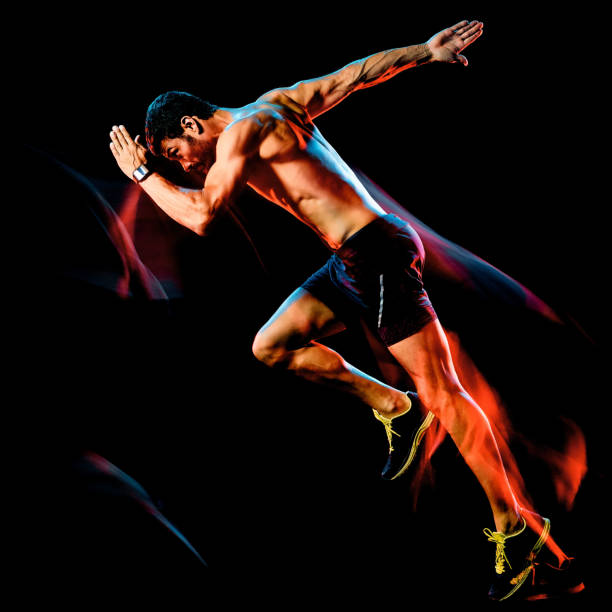 istock topless muscular man runner. running jogger jogging isolated black background 1215423151