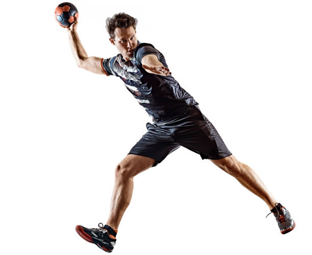 istock young court handball player man silhouette shadow isolated white background 1215423734