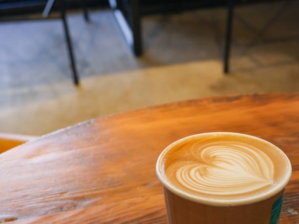 istock Hot drink of latte art to drink in cafe. 1215425708