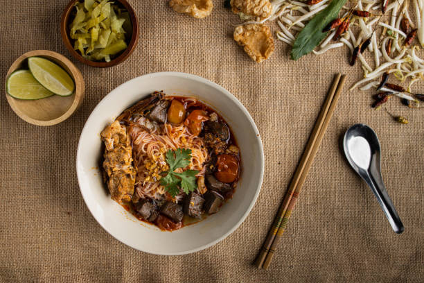 istock Thai rice Noodle Nam Ngeaw 1215433883