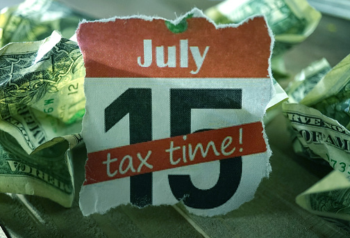 close up shot of tax due date