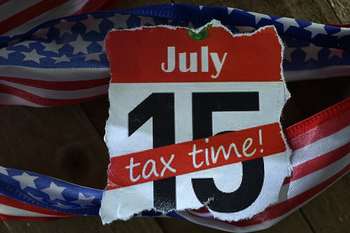 close up shot of tax due date