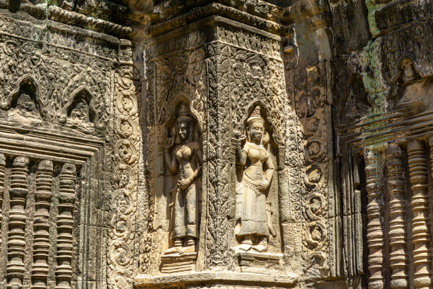 istock terrace of the elephants, Angkor Thom. 1215438833