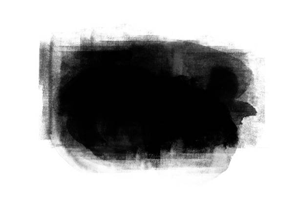 istock Black color brush patches effect background designs element 1215451525