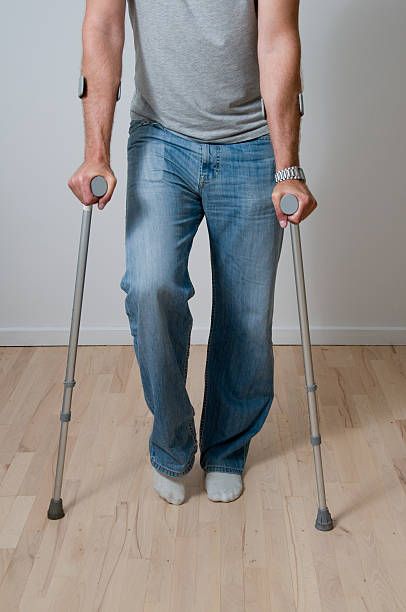 istock Rehabilitation with a pair of crutches 121545796