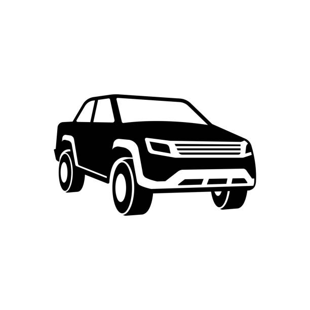 suv car silhouette vector icon. car sign symbol design suv car silhouette vector icon. car sign symbol design. car dealer icon stock illustrations