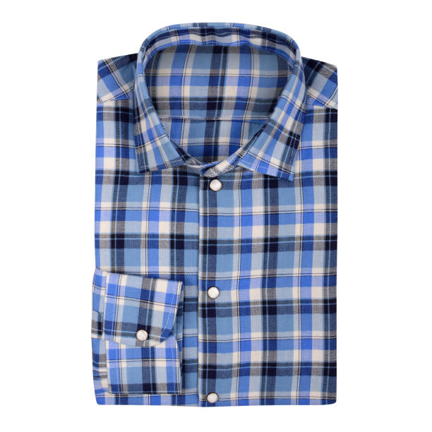 istock Men's plaid folded shirt 1215467399