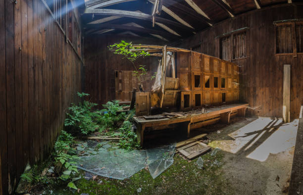 istock abandoned dressing rooms panorama 1215470158