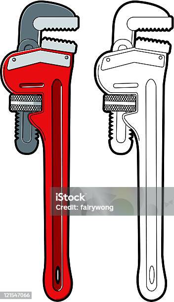 Vetores de Pipe Wrench e mais imagens de Chave Inglesa - Chave de porcas - Chave Inglesa - Chave de porcas, Vector, Chave de porcas