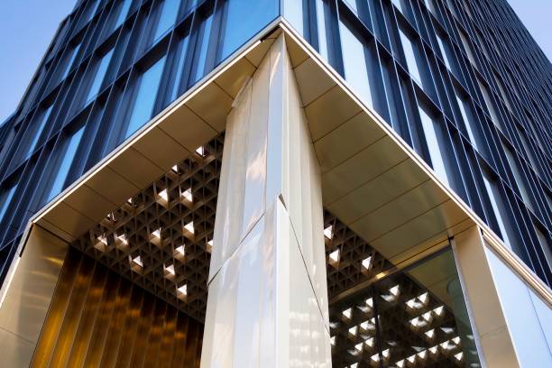 istock Office building in city center on a background closeup 1215470699