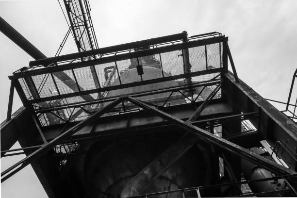 istock Black and white abstract industrial backround 1215472051