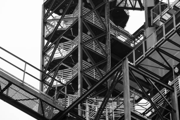 istock Black and white abstract industrial backround 1215472669