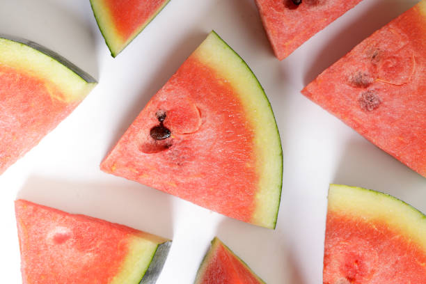 istock watermelon.  Fresh Watermelon on white background 1215472974