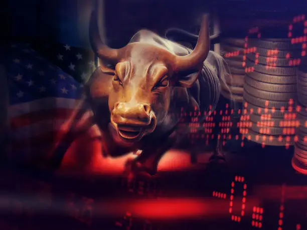 Stock market background, trade finances NYSE NASDAQ.
Economic crisis. 2020 coronavirus pandemic.