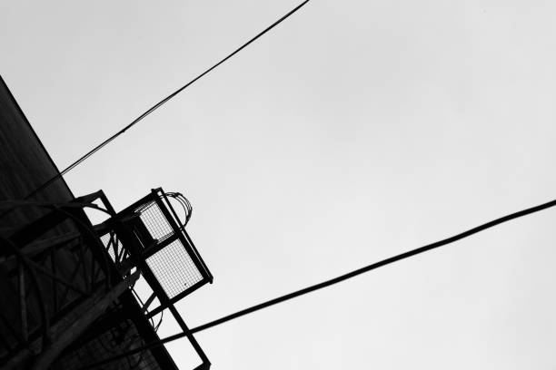 istock Black and white abstract industrial backround 1215474575