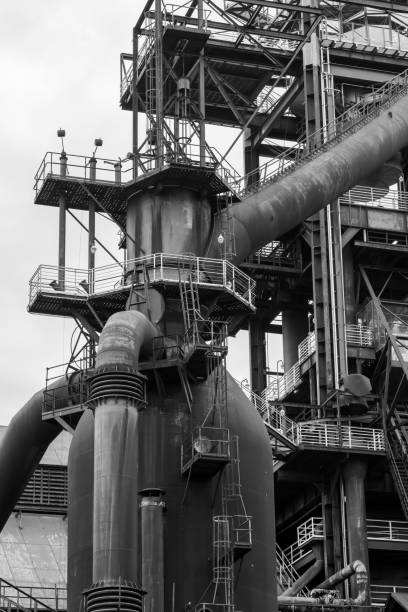 istock Black and white abstract industrial backround 1215475531