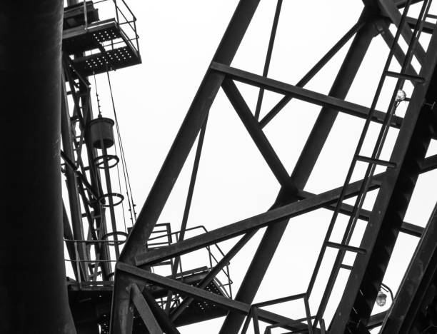 istock Black and white abstract industrial backround 1215476236