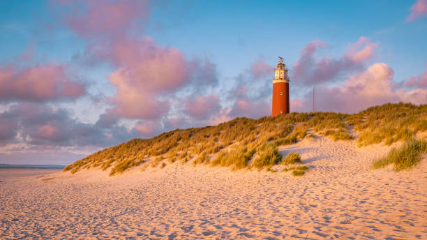 istock Texel lighthouse during sunset Netherlands Dutch Island Texel 1215478901