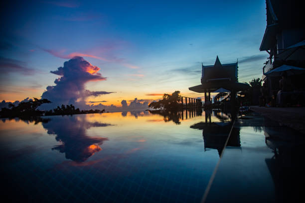 Phuket sunset views from the villa in Thailand, South East Asia