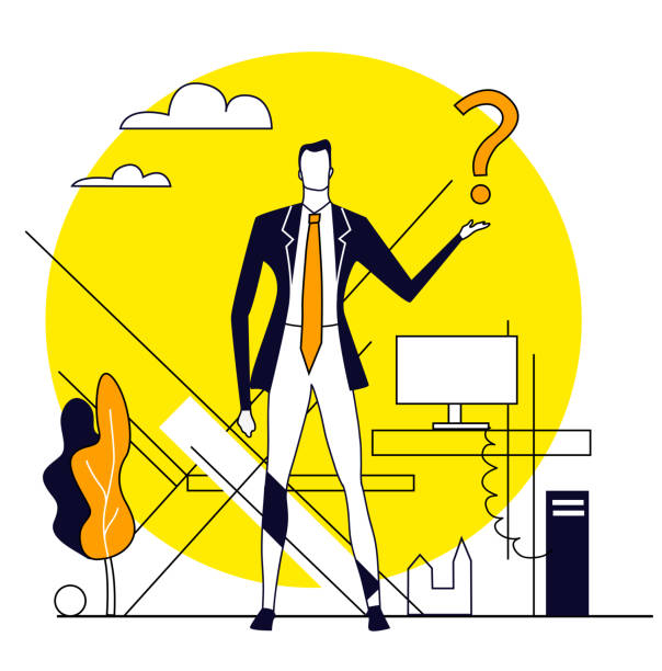 istock Businessman holding up question mark. Business concept collection 1215491473