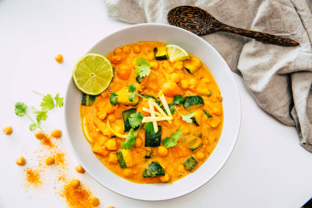 istock CHICKPEAS MASALA Chole masala curry ,traditional indian dish 1215493535