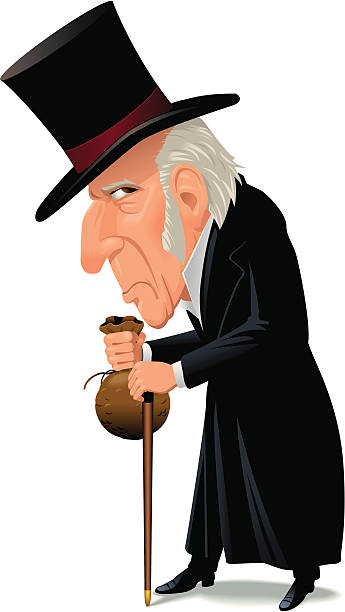 illustrations, cliparts, dessins animés et icônes de ebeneezer harpagon - scrooge