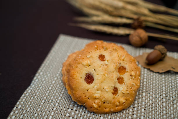 istock cookie on table, homemade dessert, bakery 1215495217