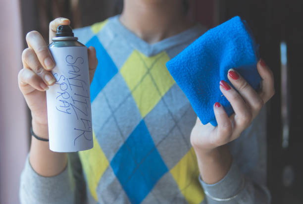Sanitize your home, COVID-19 wiping down surfaces.