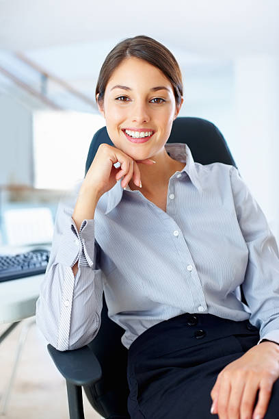 istock Relaxed woman smiling 121549728