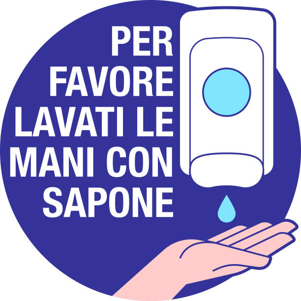 italienische hand sanitär - sanitary stock-grafiken, -clipart, -cartoons und -symbole