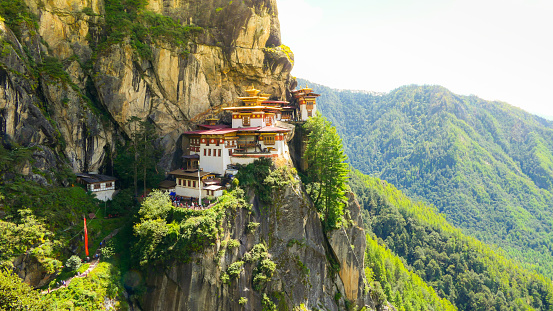 Shot Taktshang Monastery, also know as Tigers Nest.