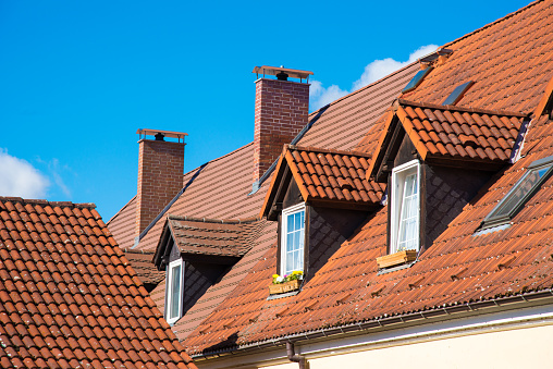 skylight on a covered roof - tile roof