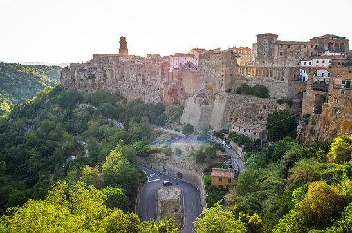 view of pitigliano, Grosseto province, Tuscany. Italy