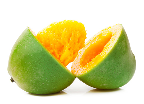 Fresh Mango Fruit Isolated on White Background