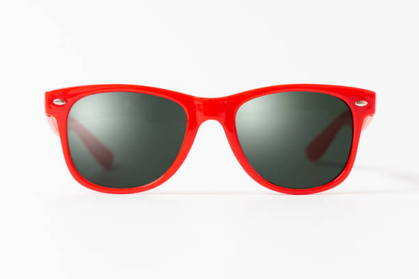 istock red plastic sunglasses isolated on white background 1215507545