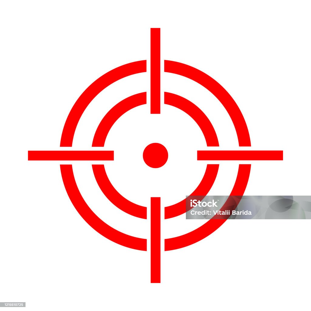 Red Scope Vector Sniper Scope Crosshairs Red